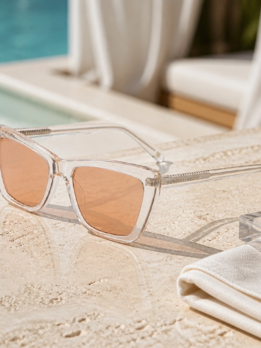 Carolina Lemke Berlin Eyewear shades SUNSET TRANSPARENT CHAMPAGNE W/ $100 case🔥